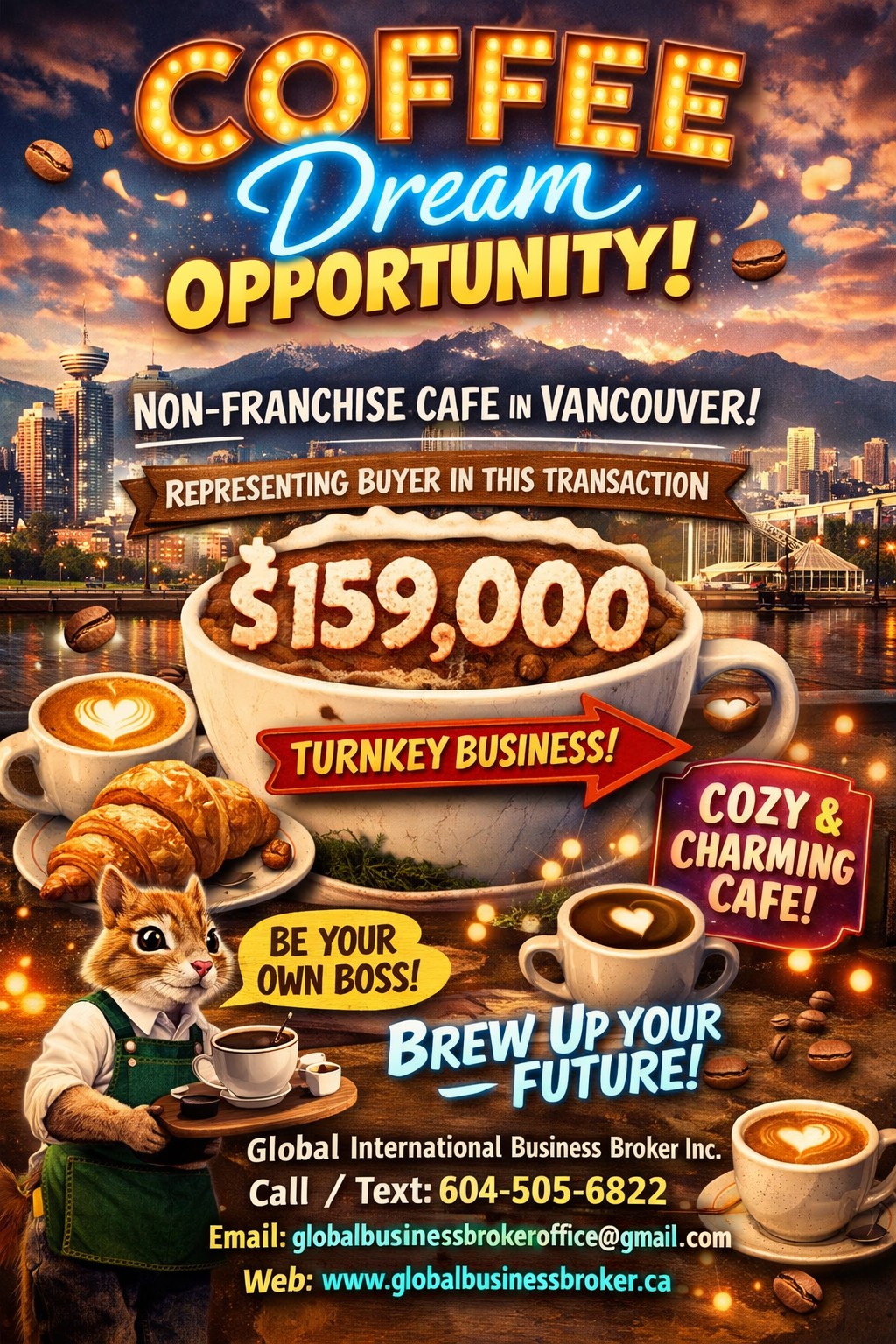 Non-franchise Cafe for sale in British Columbia
